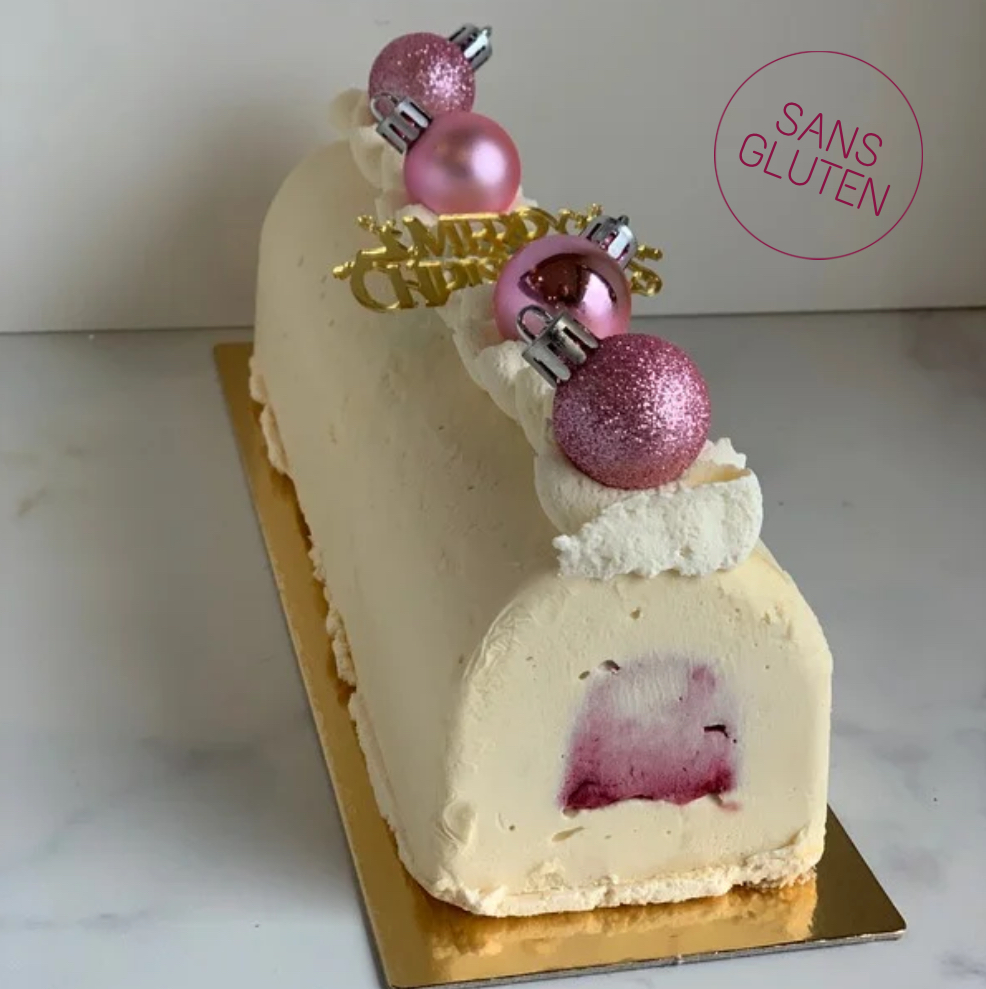 Glacée vanille framboise